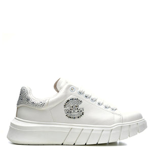 Sneakers con strass bianca
